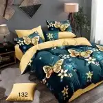 Спален комплект 6 части 180х200см зелено-жълт с цветя и пеперуди Casa New Concept Супрева на едро 132