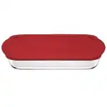 ТАВА ПРАВОЪГ.40Х25Х6СМ С ЧЕРВ.КАП 4, PASABAHCE 59124 RED COVER, на едро