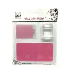 Nail stamp set with mold and scraper, pink 16919, Supreva