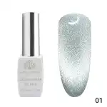 Félpermanens körömlakk, Hófehérke, 3D Cat Eye, Global Fashion 8ml, 01 21961