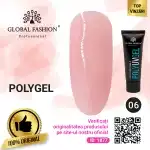 Polygel constructie unghii, Global Fashion, 30 g, Roz, 06 1877, en gros Supreva