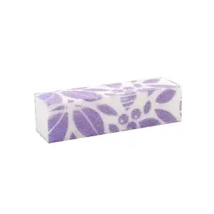 Nail buffer with purple leaf print 17873, wholesale Supreva