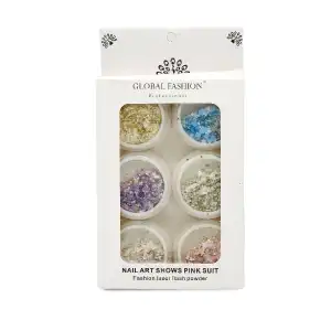 Set 6 decoratiuni multicolore pentru unghii 20796, Supreva