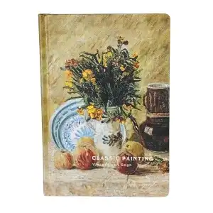 Van Gogh Medium diary, A5 format, Print Still Life with Earthenware and Bottles, wholesale