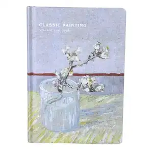 Van Gogh Medium Agenda, format A5, Kwitnąca gałązka migdałowca w odbitce szklanej, hurt