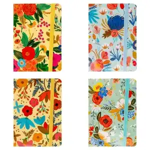 Notes A7 with elastic, 80 pages, Flowers