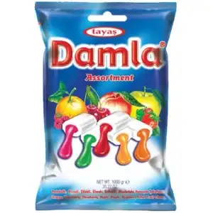 Damla mini twist fruit caramels, 900g, wholesale