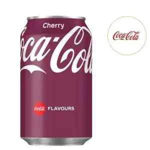 Coca Cola Cherry carbonated soft drink, 330ml, SGR, wholesale