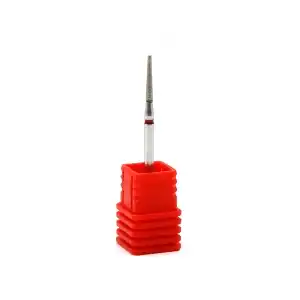 Bit de diaamant pentru cuticulă, con, brâu roșu 847/018R