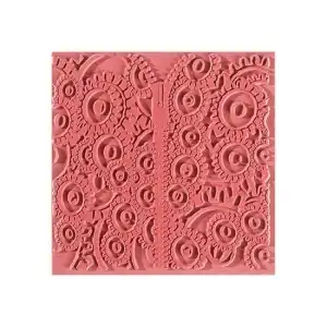 CE95013 - Placa de textura, stampila cauciuc - 9x9cm - Cernit - Mechanics