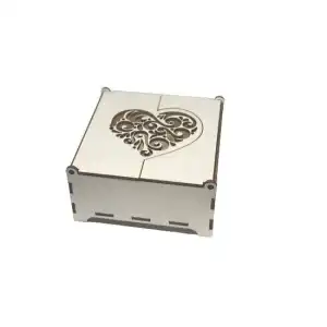Double opening box - heart - C-ARTp, wholesale