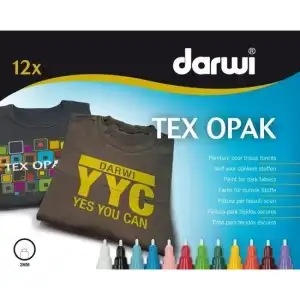 Darwi opaque textile marker - 6 ml - round tip, wholesale