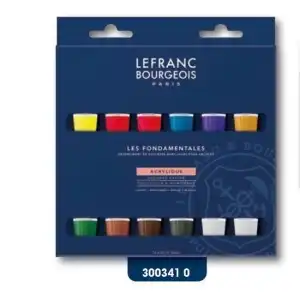 Fine acrylic color set - 12x20ml - Lefranc, wholesale