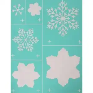 41080 Sablon autoadeziv din matase plasticata, snowflakes - Pentart