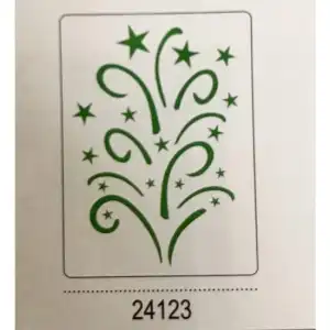 24123 - Sablon plastic A5 , 3D - K8 - stelute - Pentart, angro