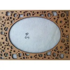 23342 - Openwork Mdf frame - bubble - 20.4x29cm, inside oval - PENT., wholesale