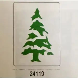 24119 - Sablon plastic A5 , 3D - K4 - bradut - Pentart, angro