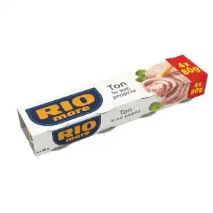 Tuńczyk w naturalnym soku Rio Mare 4x80g, 320g, hurt
