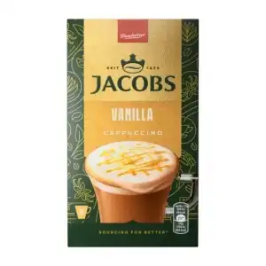 Cafea instant Cappuccino Vanilla Jacobs , 8 plicuri x 12g, engros