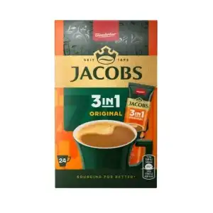 Разтворимо кафе Jacobs Original 3в1 24 x 12.6 г, на едро