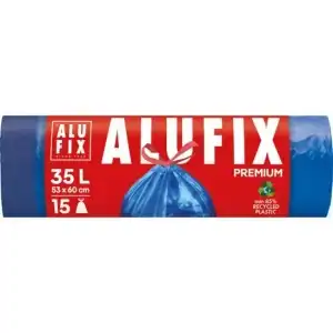 Worki ściągane AluFix Premium 35l 53 cm x 60 cm, 15 szt., hurt