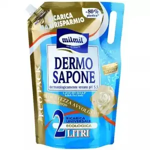 Rezerva universala sapun lichid Dermo, 2 litri, MilMil, engros