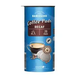 Coffee capsules, Amaroy Barissimo Pads decaffeinated, 20 pcs, 140 g, wholesale