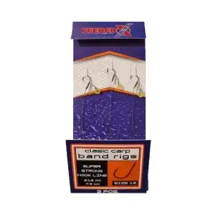 Set 3 carlige legate FeederX Clasic Carp Band Rig marime 10, angro
