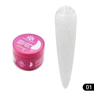 Nail modeling gel 15 gr, Disco Flashing Glitter Builder Gel 01, wholesale