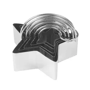 5pcs star stainless steel cake pan, w00664, wholesale