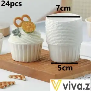 Muffin papír,fehér-24db, T090345, nagyker
