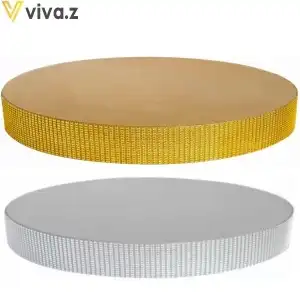 Round extra thick cake pan, gold, silver-40cm, T100131, wholesale