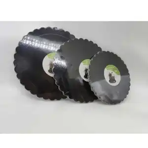 Lace cake stand, 5pcs black - 35cm, T100123, wholesale
