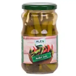 AlexStar Ardei iute în oțet conservă, 350 g