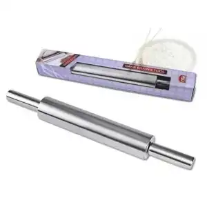 Stainless metal rolling pin-44x5cm, T00257, wholesale
