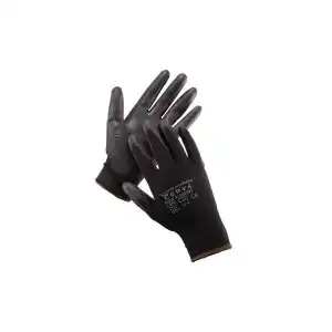 Bunting Evolution Black Polyurethane Film Gloves, black, L (9), wholesale