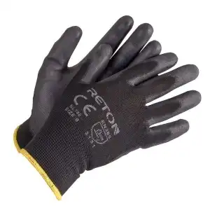 Black polyurethane (PU) film gloves SENSOR TOUCH blister, 10, wholesale