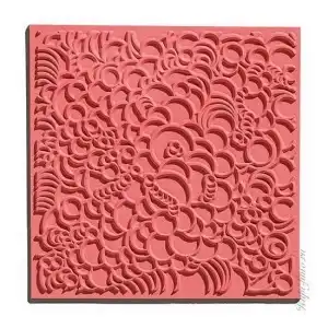 CE95011 - Placa de textura, stampila cauciuc - 9x9cm - Cernit - Bubbles