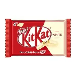 Ciocolata cu lapte cu interior crocant de napolitana Kit Kat Finger White 41.5g