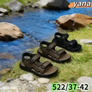 Boys sandals, 37-42, Black, yana, 522
