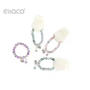 Beaded bracelet with elephant pendant, wholesale
