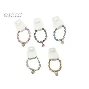 Crystal heart pendant bracelet, wholesale