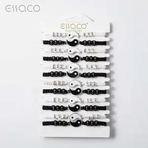 Black and white Yin Yang pattern bracelet, wholesale