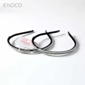 Elegant headband with shiny rhinestones, with crystals, wholesale