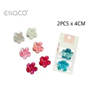 Cleste de par decorat cu flori, set 2 bucati, lungime 6 cm, en gros