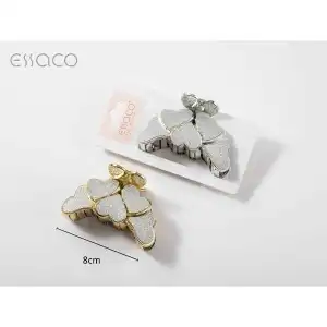 Cleste de par metalic rezistent nuanta argintie, lungime 8 cm, angro