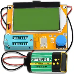 TESTER DIGITAL PENTRU TRANZISTORI, CONDENSATORI NPN ȘI DIODE, RLC LCR-T4