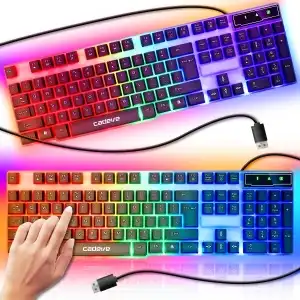TASTATURĂ DE GAMING CU ILUMINARE LED PENTRU JUCĂTORI, MEMBRANĂ, USB, NUMLOCK