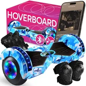 HOVERBOARD 8 INCH ELECTRIC SKATEBOARD LED BOARD BT SPEAKER PROTECTORS ER033