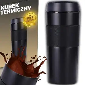 THERMAL MUG FOR HOT DRINKS UP TO 24 HOURS LEAKPROOF 400 ml TEA COFFEE